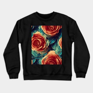 Beautiful Rose Floral pattern #42 Crewneck Sweatshirt